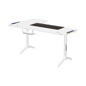 GAMING DESK TWISTED MINDS WARRIOR L SHAPED RGB RIGHT WHITE