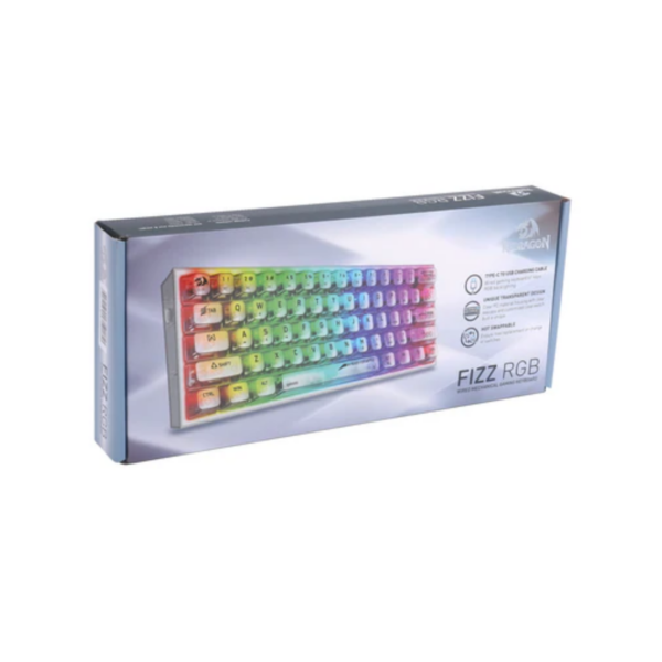 KEYBOARD REDRAGON FIZZ K617CT WIRED MECHANICAL RGB 61 KEYS