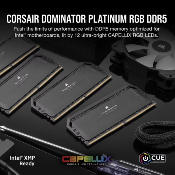 RAM CORSAIR DOMINATOR PLATINUM RGB 6000 DDR5 2X16GB BLACK