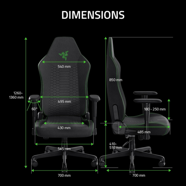 CHAIR GAMING RAZER ISKUR V2 X FABRIC BLACK