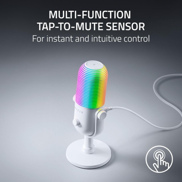 MICROPHONE RAZER SEIREN V3 CHROMA RGB USB WHITE