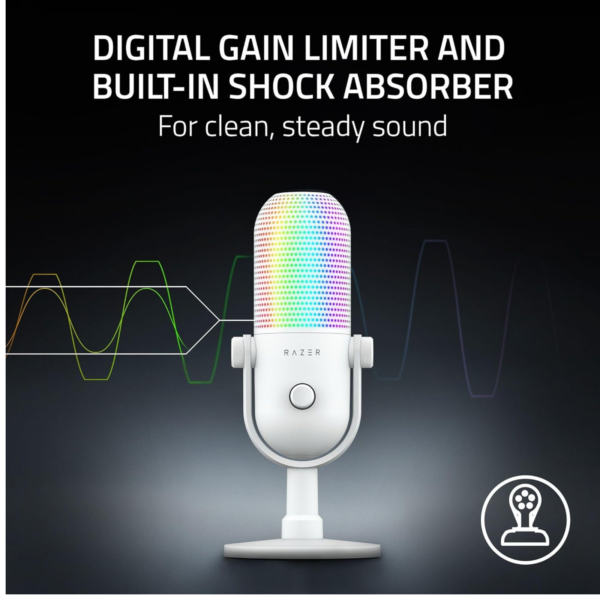 MICROPHONE RAZER SEIREN V3 CHROMA RGB USB WHITE
