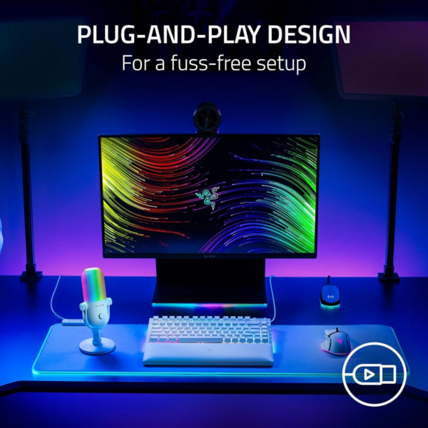 MICROPHONE RAZER SEIREN V3 CHROMA RGB USB WHITE