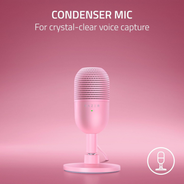 MICROPHONE RAZER SEIREN V3 MINI QUARTZ USB PINK