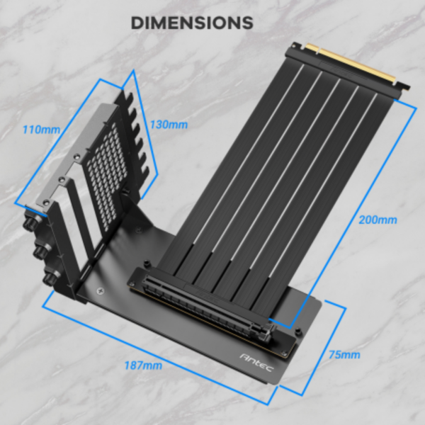 ANTEC RISER CABLE PCI-E 4.0 RTX40 BLACK