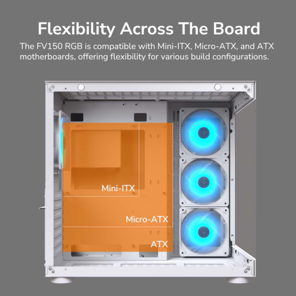CASE COUGAR FV150 RGB MID TOWER WHITE