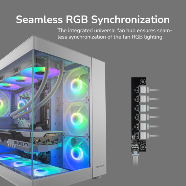 CASE COUGAR FV150 RGB MID TOWER WHITE