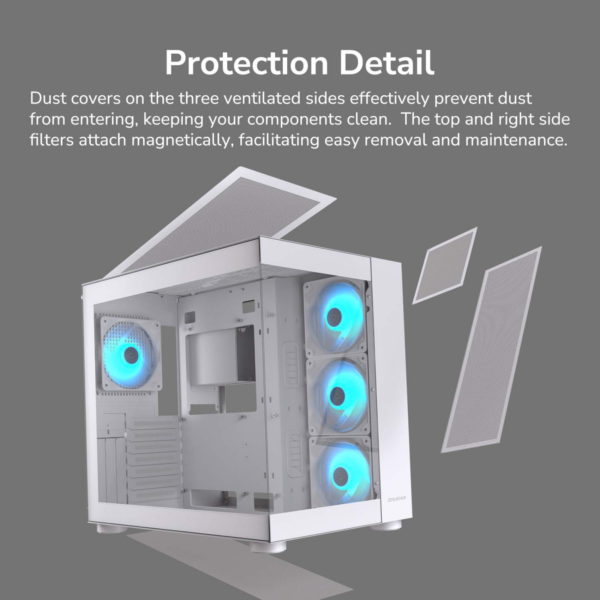 CASE COUGAR FV150 RGB MID TOWER WHITE
