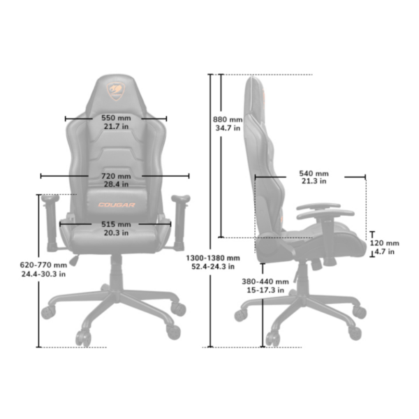 CHAIR COUGAR ARMOR AIR ORANGE