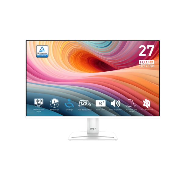 MONITOR MSI PRO MP275 E2 27” FHD 120HZ IPS WHITE