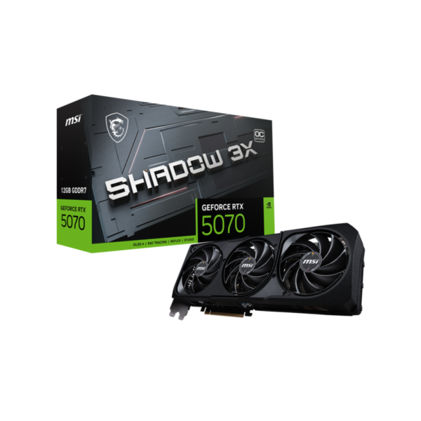 GPU MSI GEFORCE RTX5070 12GB SHADOW 3X OC BLACK