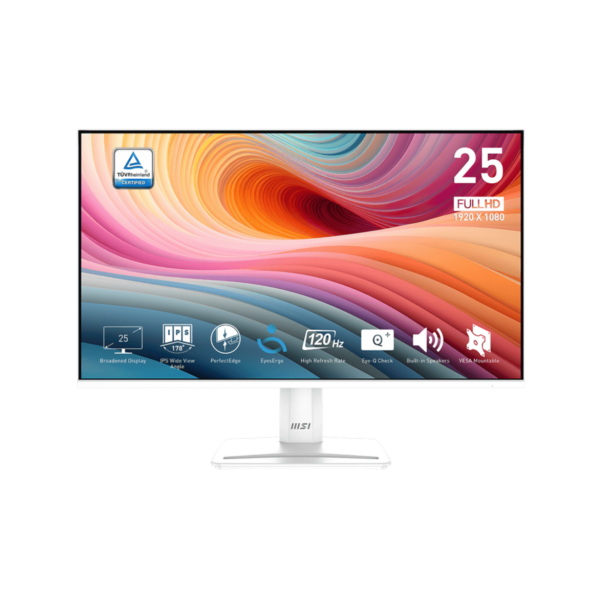 MONITOR MSI PRO MP251W E2 24.5” FHD 120HZ IPS WHITE