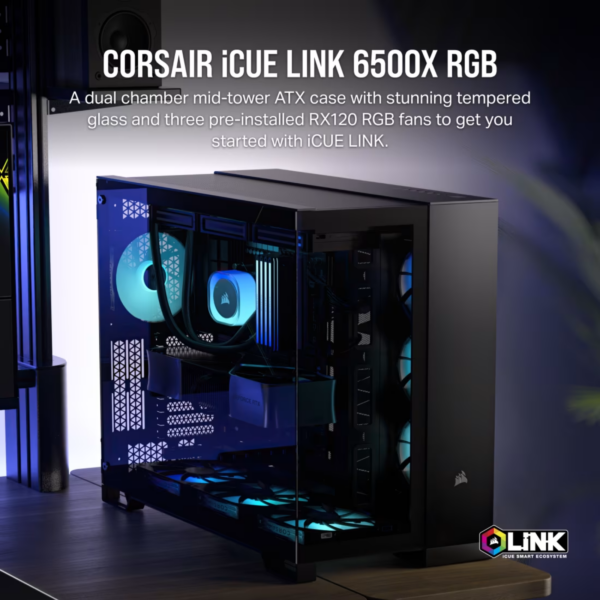 CASE CORSAIR iCUE 6500X RGB MID TOWER BLACK