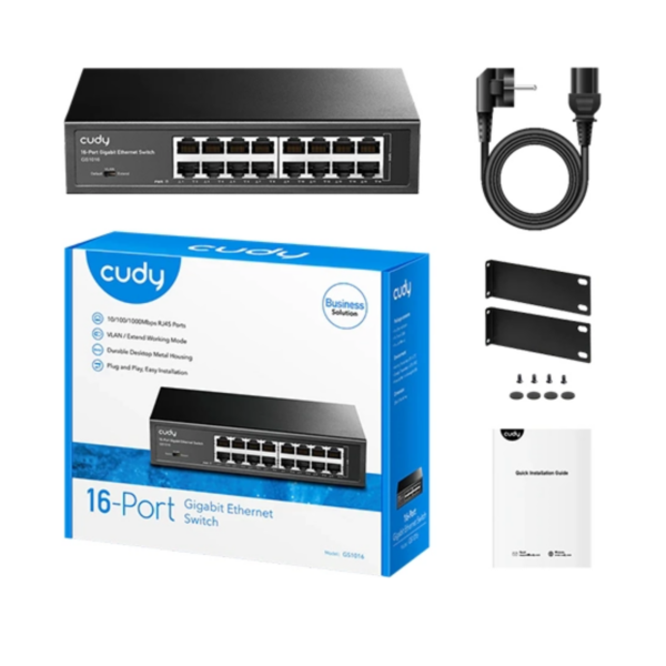 DESKTOP SWITCH CUDY GS-1016 16-PORT GIGABIT