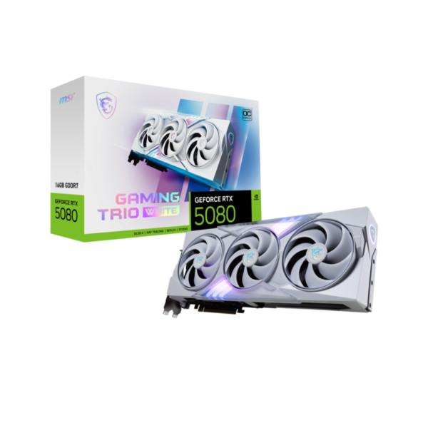 GPU MSI GEFORCE RTX5080 16GB GAMING TRIO OC WHITE