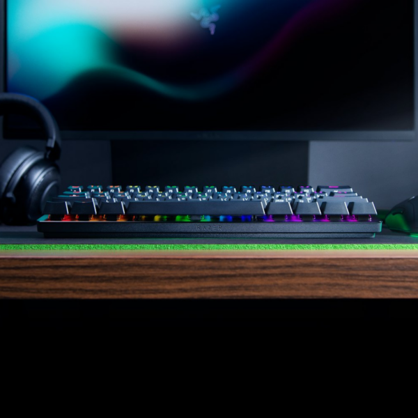 KEYBOARD RAZER HUNTSMAN MINI 60% CLICKY PURPLE - BLACK