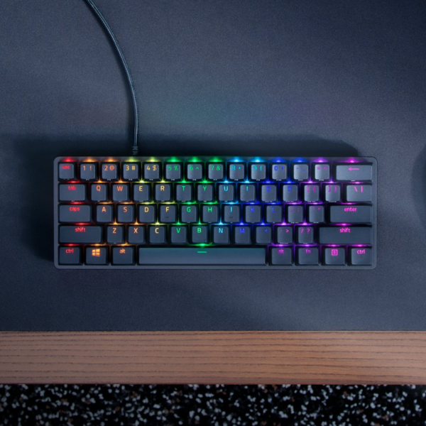 KEYBOARD RAZER HUNTSMAN MINI 60% CLICKY PURPLE - BLACK
