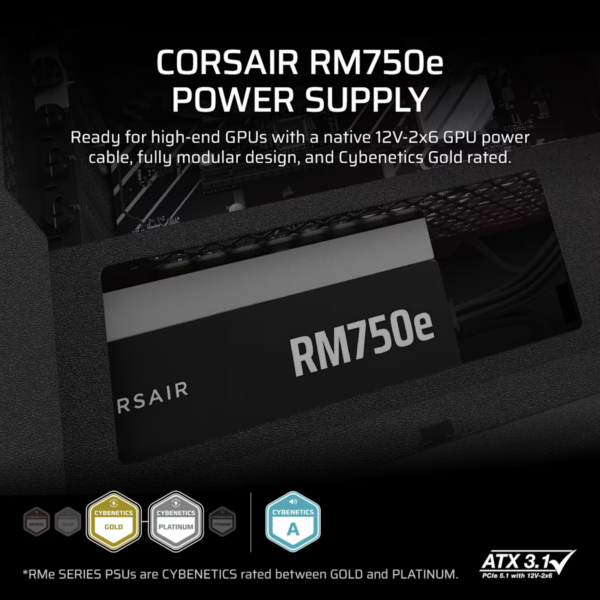 PSU CORSAIR RME RM750E 750W 80+ PLATINUM BLACK
