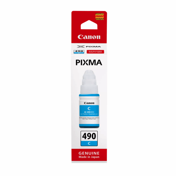 CANON GI-490 CYAN INK BOTTLE – PIXMA G SERIES