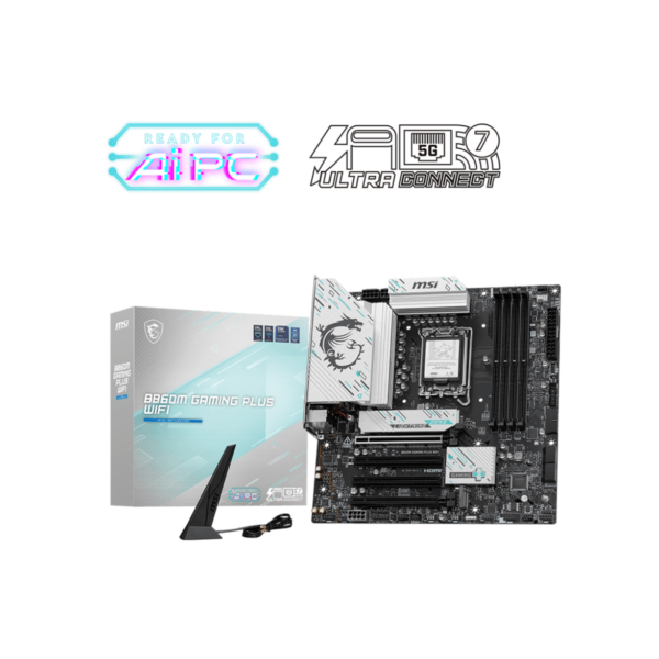 MB MSI B860M GAMING LGA1851 DDR5 Wi-Fi WHITE