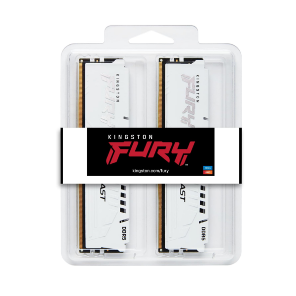 RAM KINGSTON FURY BEAST KIT 2X16GB DDR5 6000MT/s CL30 WHITE