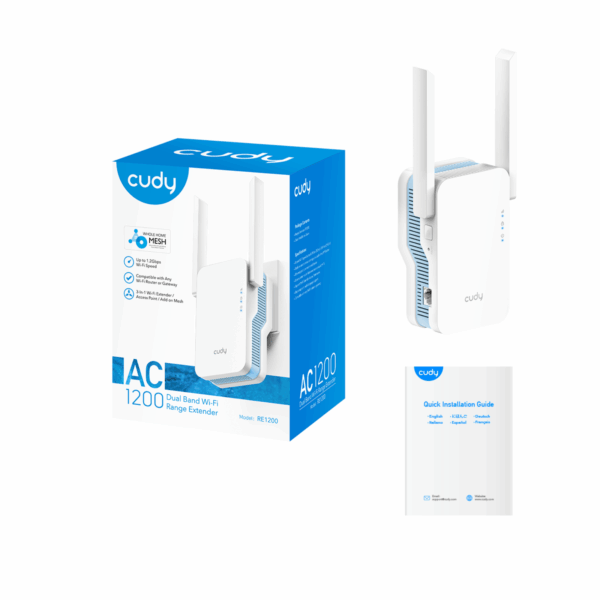 RANGE EXTENDER CUDY AC1200 DUAL-BAND MESH WI-FI