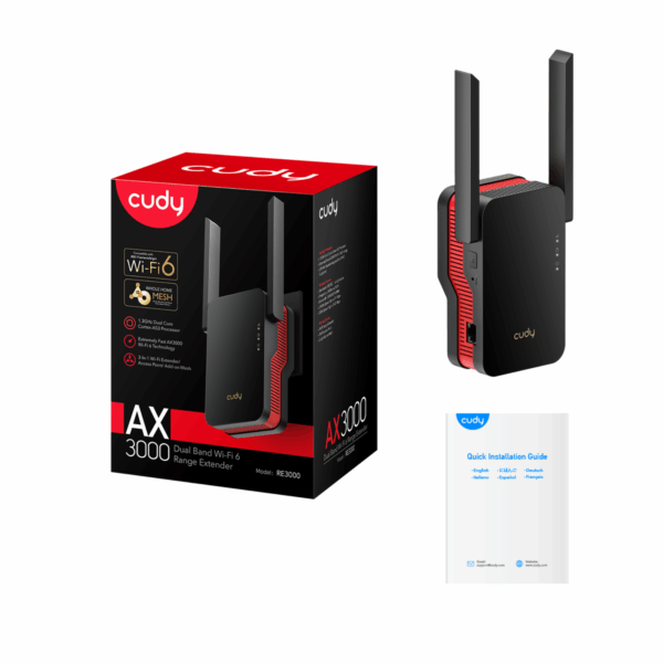 RANGE EXTENDER CUDY AX3000 DUAL-BAND MESH WI-FI6