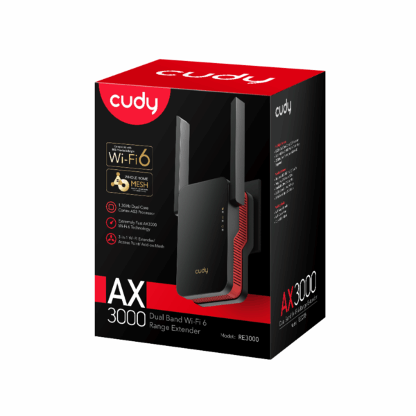 RANGE EXTENDER CUDY AX3000 DUAL-BAND MESH WI-FI6