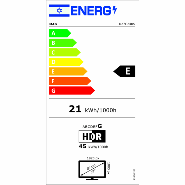 MONITOR MAG D27C240S 27” FHD 240HZ VA CURVED