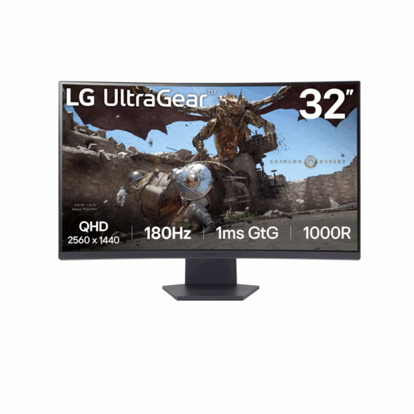 MONITOR LG ULTRAGEAR 32GS60QC-B 32″ QHD 2K 180HZ VA CURVED