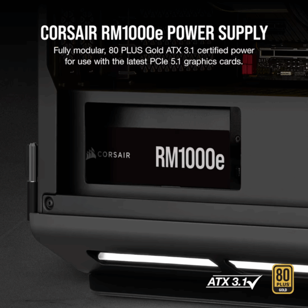 PSU CORSAIR RME RM1000E 1000W 80+ GOLD – WHITE