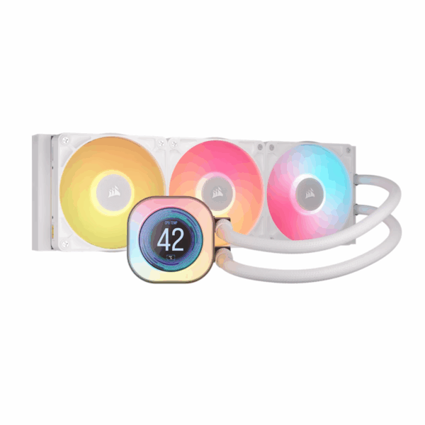 CORSAIR CPU LIQUID COOLER ICUE LINK TITAN 360 RX LCD RGB WH