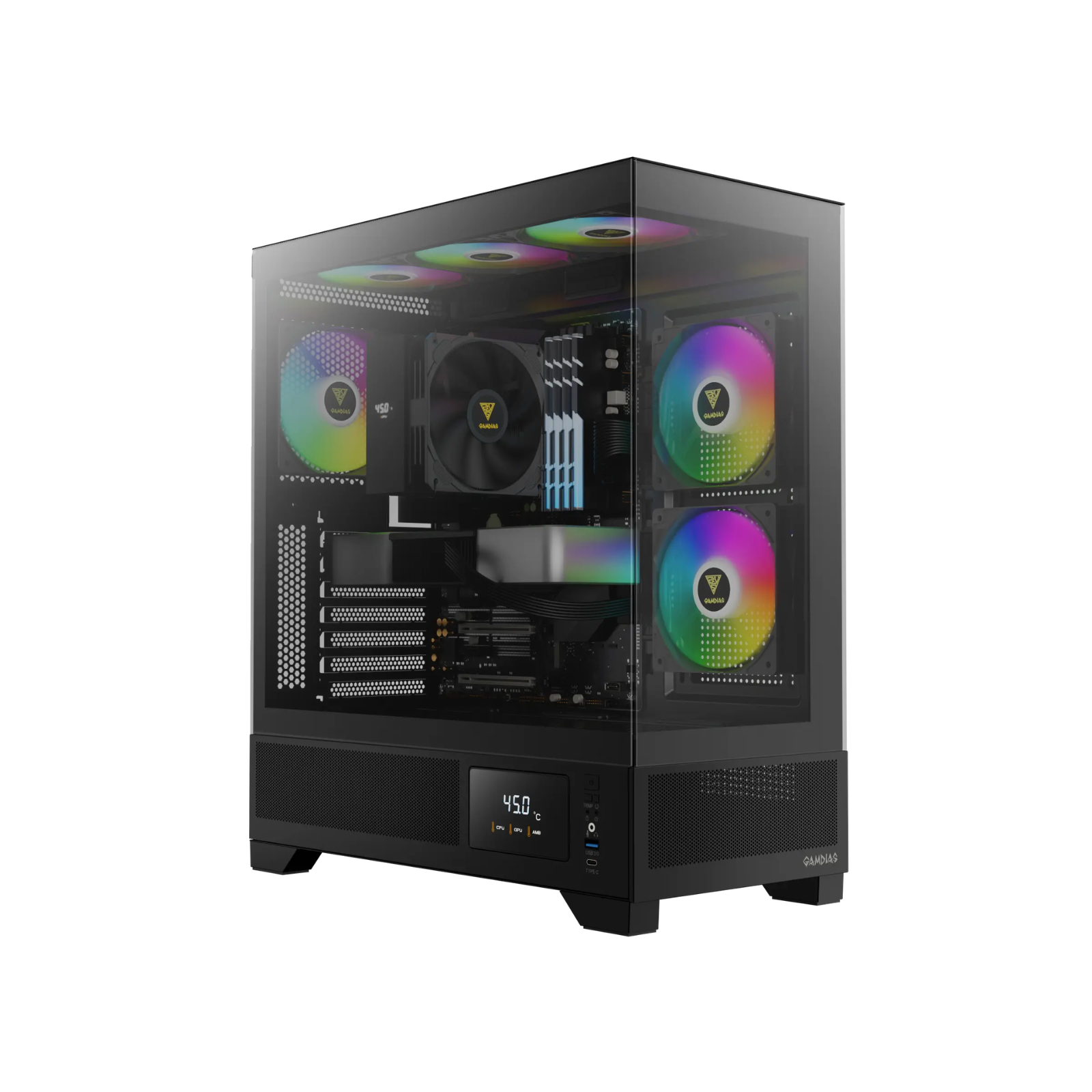 CASE GAMDIAS ATLAS M1 ARGB MID TOWER BLACK