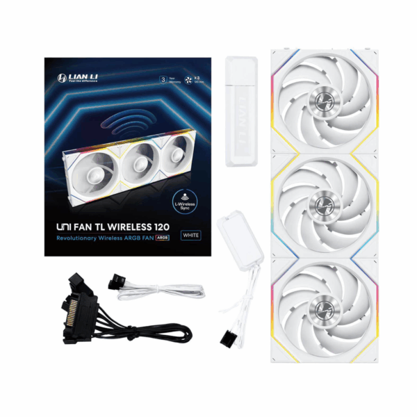 LIAN LI CASE FAN UNI TL120 WIRELESS 3-FAN ARGB WHITE