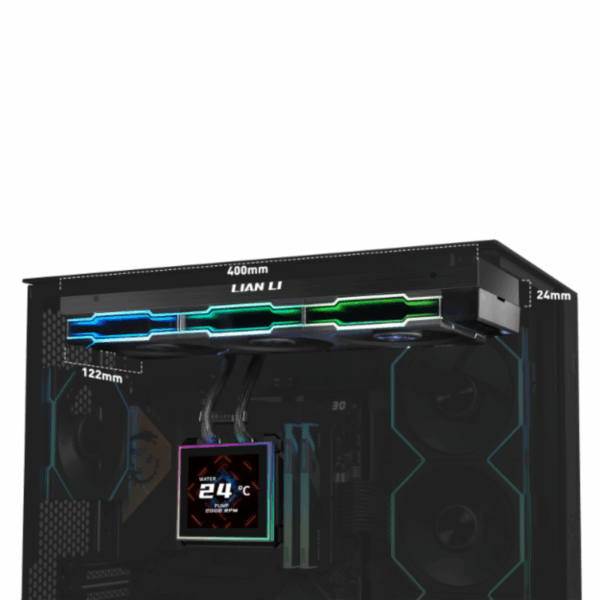 LIAN LI CPU LIQUID COOLER HYDROSHIFT II LCD-S 360TL BLACK