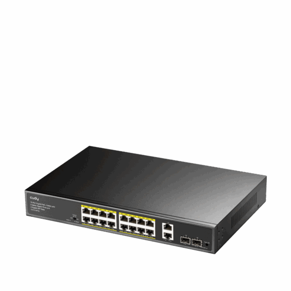 SWITCH CUDY GS1018PS2 16-PORT GIGABIT POE WITH 2 UPLINK GbE