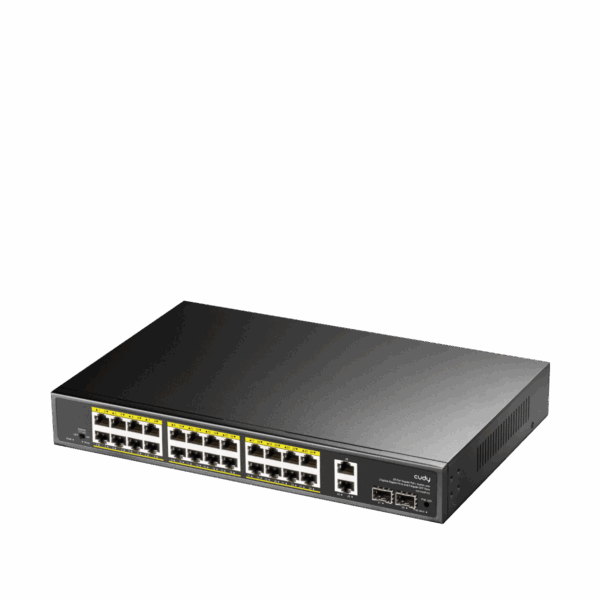 SWITCH CUDY GS1026PS2 24-PORT GIGABIT POE+ WITH 2 UPLINK GP