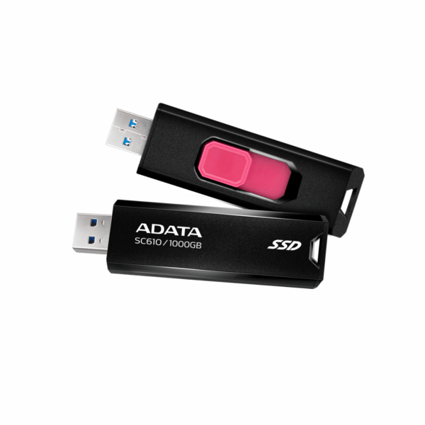 EXTERNAL PORTABLE SSD ADATA SC610 1TB BLACK RED