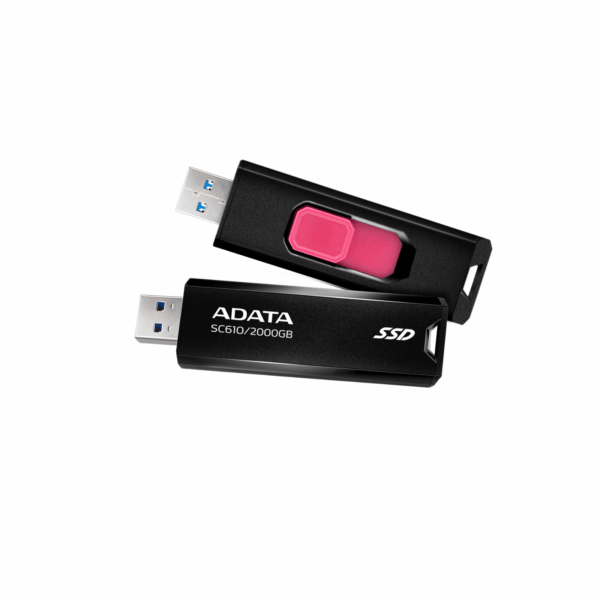 EXTERNAL PORTABLE SSD ADATA SC610 2TB BLACK RED