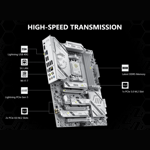 MB MSI MAG X870E GAMING PLUS MAX AM5 DDR5 Wi-Fi