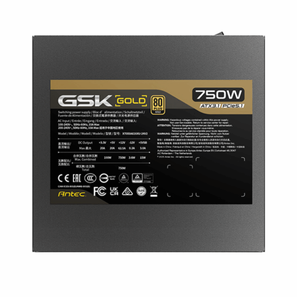 PSU ANTEC GSK750 V2 750W 80+ GOLD