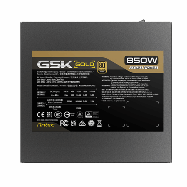 PSU ANTEC GSK850 V2 850W 80+ GOLD