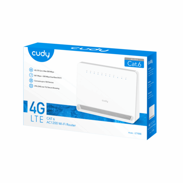 DESKTOP ROUTER CUDY AC1200 WI-FI 4G LTE CAT6 LT700E-EU