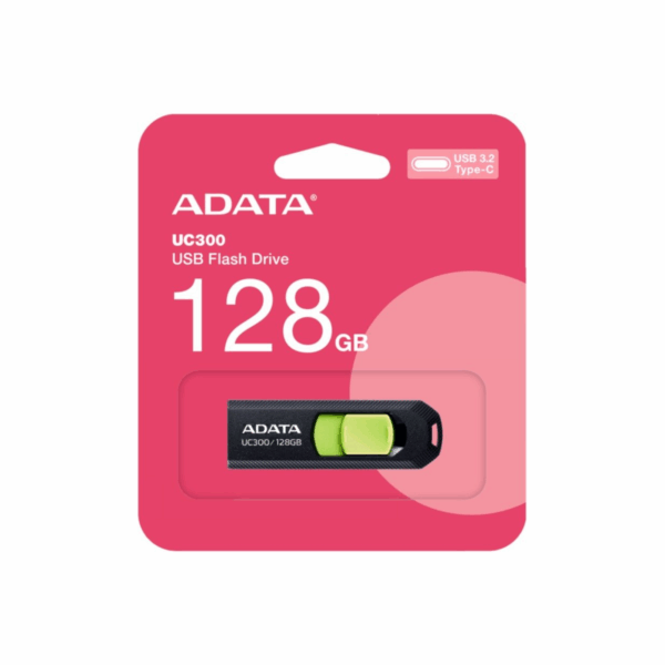 USB FLASH DRIVE ADATA UC300 USB-C 128GB BLACK GREEN