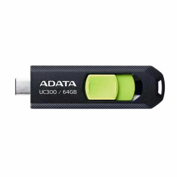 USB FLASH DRIVE ADATA UC300 USB-C 64GB BLACK GREEN