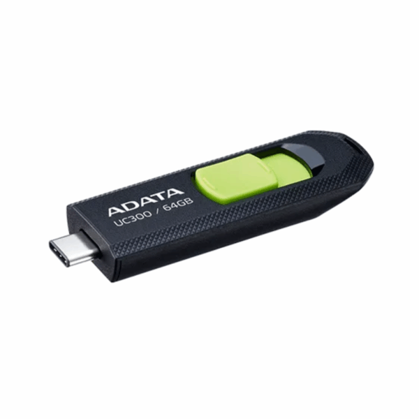 USB FLASH DRIVE ADATA UC300 USB-C 64GB BLACK GREEN