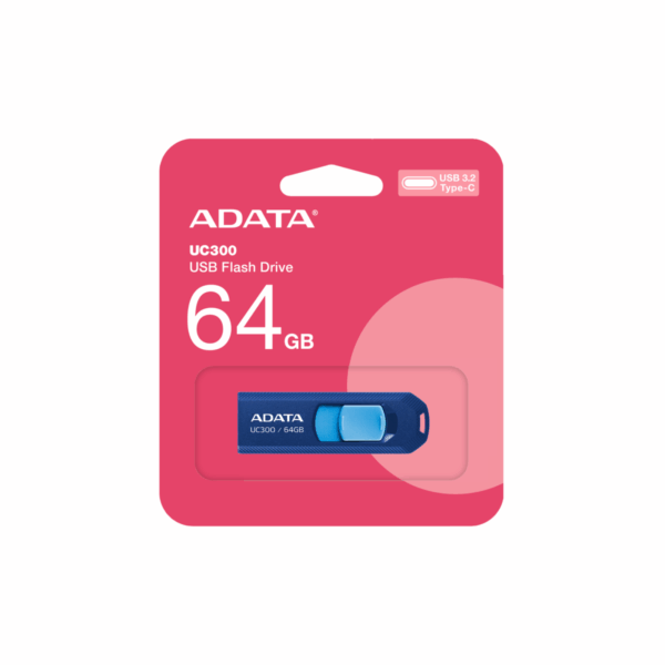 USB FLASH DRIVE ADATA UC300 USB-C 64GB BLUE BLUE