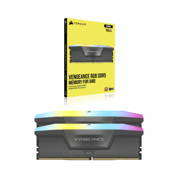 RAM CORSAIR VENGEANCE RGB 6000 2X16GB DDR5 BLACK FOR AMD