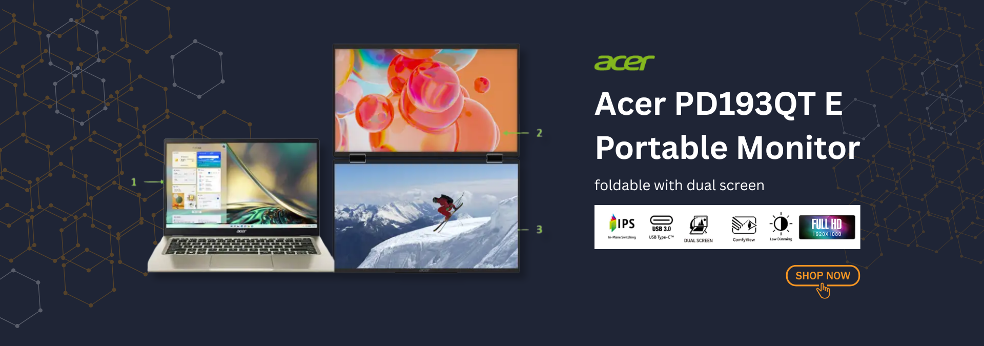 Acer Pd193qt E Portable Monitor Banner