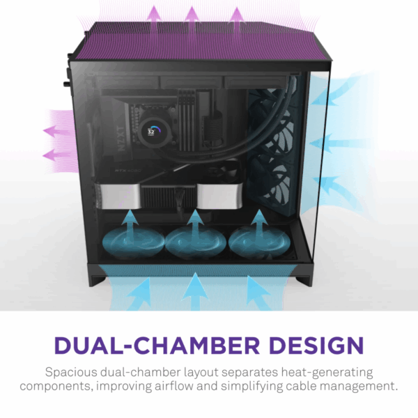 CASE NZXT H9 FLOW TG MID TOWER BLACK